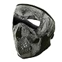 Full face Mask-Black White Skull