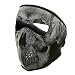 Full face Mask-Black White Skull
