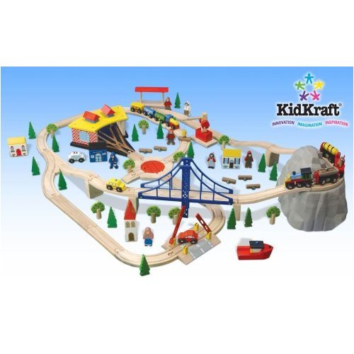 Childrens Toyshop  Toys : KidKraft 101 Piece Deluxe Train Set