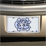 North Carolina Tar Heels White Metal License Plate