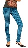 Tripp NYC Juniors / Womens Super Skinny T-Jeans / Pants in Turquoise/Black Checkered