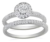 14k White Gold Diamond Bridal Set (1/2 cttw, G-H Color, I1 Clarity)