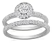 Jewelry : 14k White Gold Diamond Bridal Set (1/2 cttw, G-H Color, I1 Clarity)