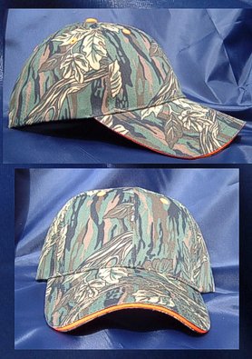 Camouflage Camo Blank Hat/Cap - Hunting Baseball, Golf - Dark Green/Khaki/Brown