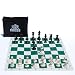 WE Games Ultimate Compact Tournament Chess Set with Green Silicone Chess Board