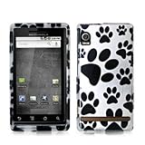 Dog Paw Design Crystal Hard Skin Case Cover for Motorola Verizon Droid A855 ....