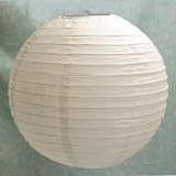 Round Paper Lantern 24   Beige