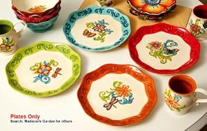 4 Assorted: Madison's Garden Dinner Plates