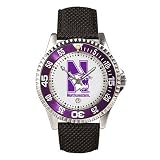 Northwestern Wildcats Suntime Competitor Poly/Leather Band Watch - NCAA College Athletics