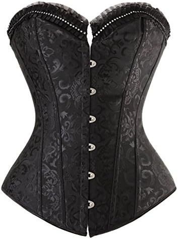 Grace Shapewear Women's Steel Bone Waist Training Corset Top with G-String