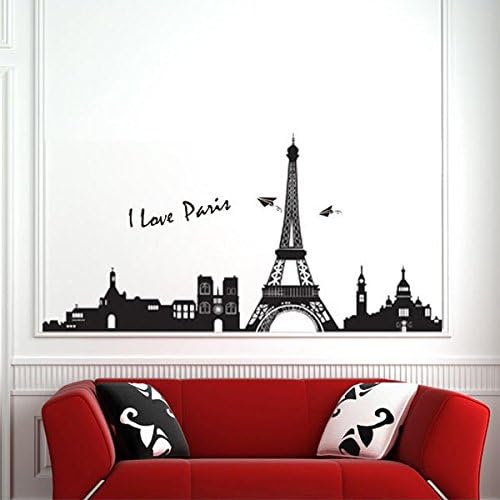 Eiffel Tower Paris Wall Sticker Art Mural Wall Removable Wallpaper.