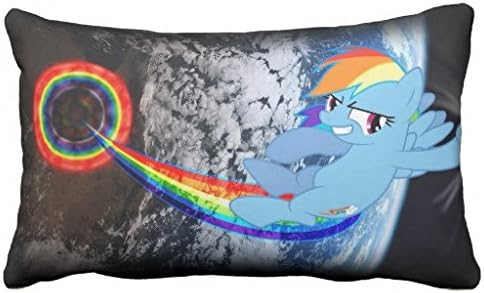 Reasonwe Custom My Little Pony (3) Throw Square Pillow Case 20x30 Inches for put in Car Seat, Patio, Bedroom, Couch, Sofa