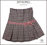 ブリティッシュガール ベロアリボンラインプリーツスカート裏地付き（濠Du）ベージュチェック 100cm