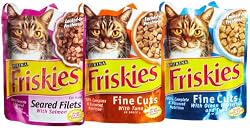 Friskies Gravy Sensation Sea food corporation, 3-Flavor Variety Pack, 3-Ounce Pouches (Pack of 24)