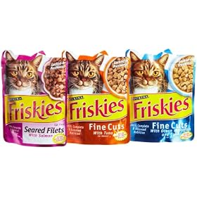 Friskies Cat Food Seafood Favorites 3-Flavor Variety Pack, 12-Count Pouches (Pack of 2)