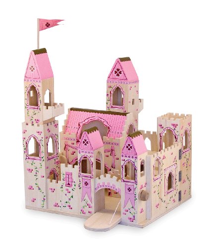 See image Melissa & Doug Deluxe Wooden Folding Princess Castle