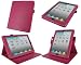rooCASE Dual-Axis Genuine (Magenta) Leather Case for 4th Generation iPad with Retina Display / the new iPad 3rd / Apple iPad 2 (Automatically Wakes and Puts the iPad to Sleep)