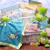 Just Hoppin Around Baby Boy Gift Basket