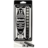 Quartet Alphacolor Soft Square Pastels, 7 Hi-Fi Gray Tones, 12 Pastels per Set (145003)