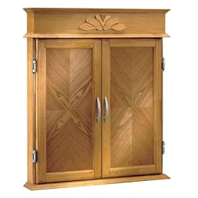 Viper Oak Parquet Dartboard Cabinet by 