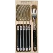 Black Handles Laguiole Verdier Heavy Duty Boxed Set of 6 Forks