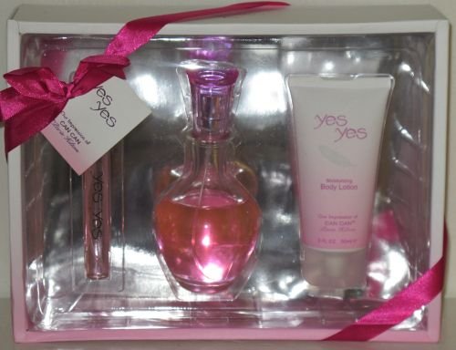Yes Yes Perfume - Impression of Can Can for Women - Gift Set Eau De Parfum 3.3 Fl. Oz - & Mini Parfum 0.33 Fl. Oz - & Body Lotion 3 Fl. Oz