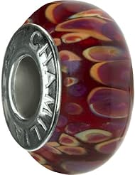 Authentic Chamilia Murano Glass Charm "Rocky Raku" OB-105 (RETIRED)