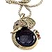 Lanqniqi Retro Fashion Bronze Pearl Peacock Elephant carp heart shaped retro Necklace Chain Wonderful gif