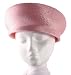 Oriental Pill Box Hat - Retro Style Straw Hat (Pink)