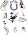 Amy Winehouse Fancy Dress Tattoos Deluxe - Set of 10