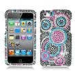 Apple iPod Touch 4 (4th Generation) Snap-on Protector Hard Case Rhinestone Cover "Circle Circus" Design