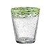 Artland Mingle Double Old Fashioned Glasses, Green Rim, Set of 4
