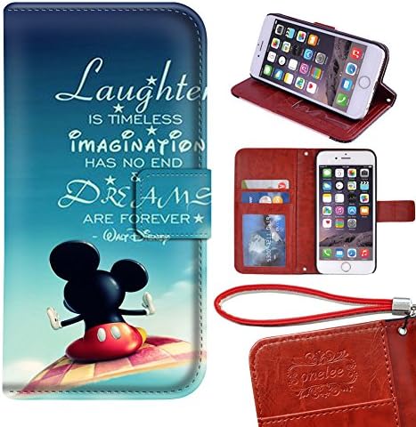 Apple iPhone 7 Case ,Customized Famous Cartoon Cute Mouse Flip Card Slots Wallet For iPhone 7