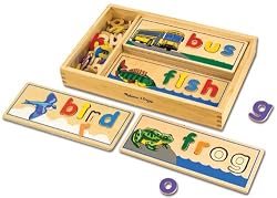 Wooden Spelling Puzzle Board