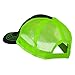 MG Fashion Quilted Trucker Two Tone Neon Mesh Cap - Black Neon Green
