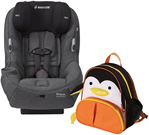 Pria 85 Special Edition Convertible Car Seat with Toddler Penguin Backpack, Sparkling Grey