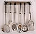 Kitchen & Housewares : STAINLESS STEEL KITCHEN UTENSIL 7-PIECE SET WALL-MOUNT