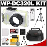 Canon WP-DC320L Waterproof Underwater Housing Case for PowerShot Elph 300 HS Camera with NB-4L Battery + Case + Tripod + Mini Tripod + Cleaning Accessory Kit