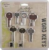 Idea-Ology Word Keys-7/Pkg - Antique Nickel/Brass/Copper