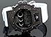 Ice Plus Mens Diamond Shock Style Watch Black Case White Band