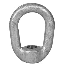 Campbell 776-G 10 Eye Nut, Drop-Forged Carbon Steel Galvanized, 1-1/2" UNC-2B Tap Size, 21400 lbs Working Load Limit