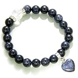 Swarovski and Blue Gold Stone Good Luck Talisman Bracelet
