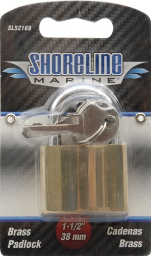 Shoreline Marine Brass Padlock, 1-1/2-Inch