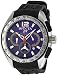 Stainless Steel S1 Chronograph Blue Dial Black Rubber