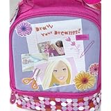 Pretty Pink Barbie Lunchbox, Insulated Lunch Box, Two Compartment Lunch Bag