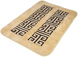 Popular Bath Greek Key Gold Bath Rug