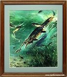 Paleoart Ancient Marine Reptile framed print, Natural History Display