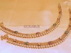 Anklets - pearl polki payal