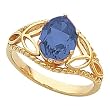 14K Yellow Gold Iolite Ring