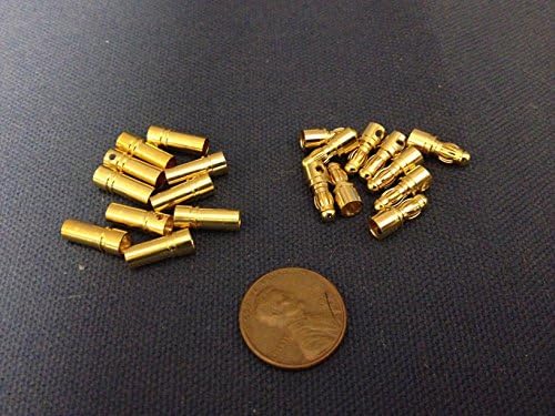 10 Pairs ---- 3.5mm Diameter Bullet Banana Connector Jst Plug for Rc Battery C11
